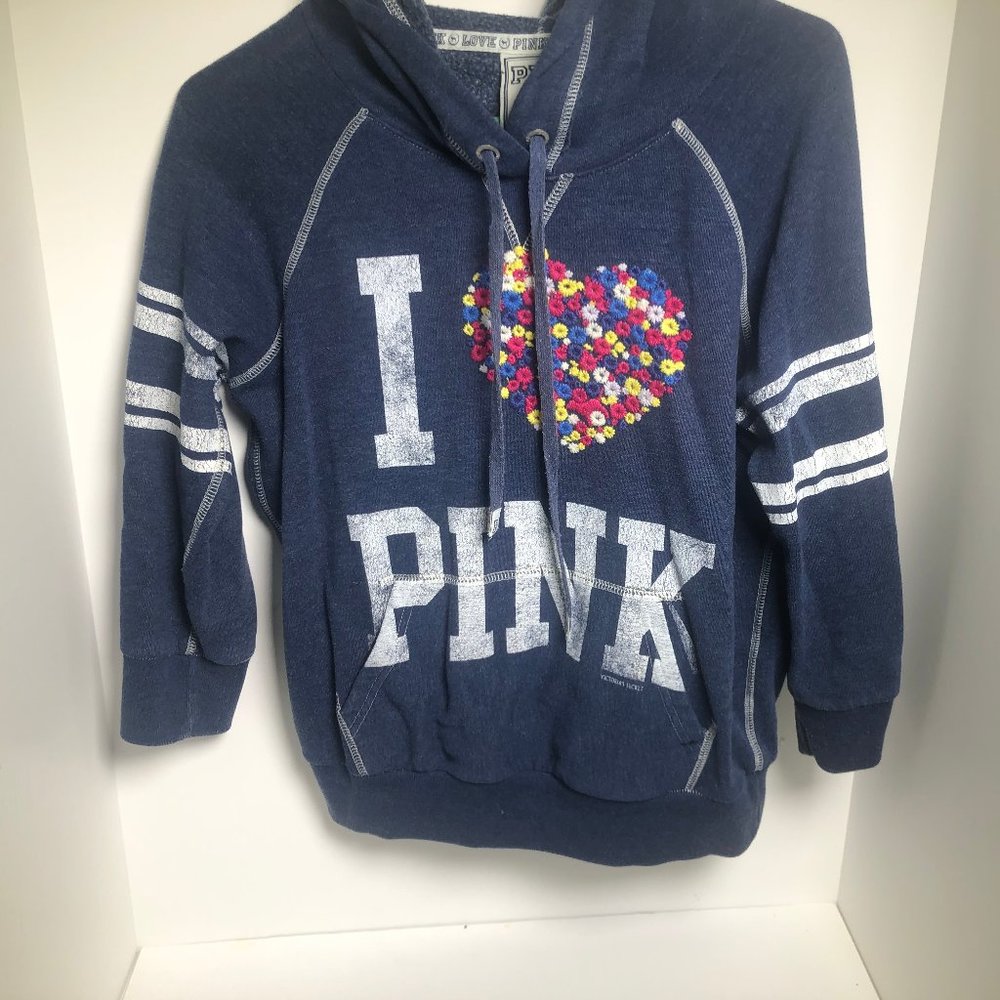 Victoria's Secret PINK blue pullover sweatshirt